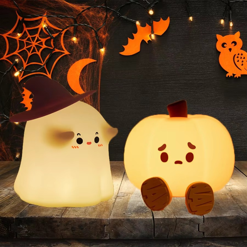 Spooky Pumpkin-Ghost Night Light